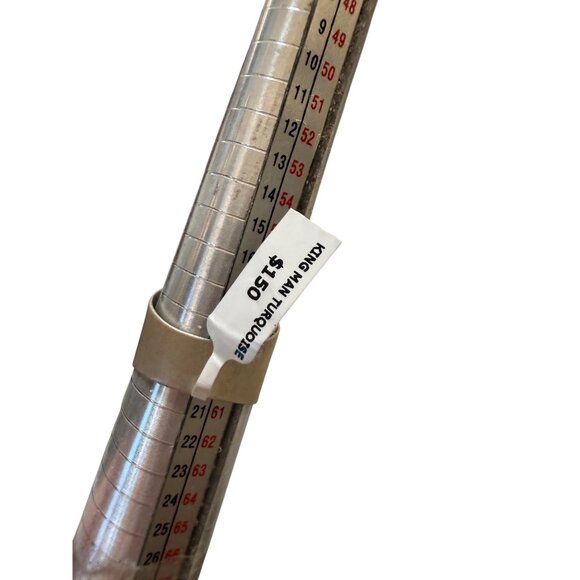 Artisan Heart  Sterling Silver Kingman Turquoise Cigar Band Statement Ring 9.5 - Picture 9 of 13